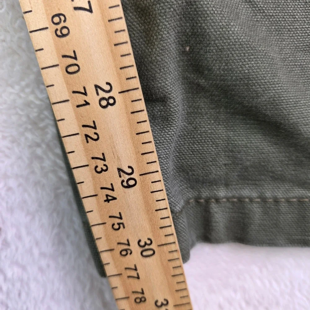 Craftsman Mens Olive Green Canvas Work Pants Carpenter Utility 42x32 F9